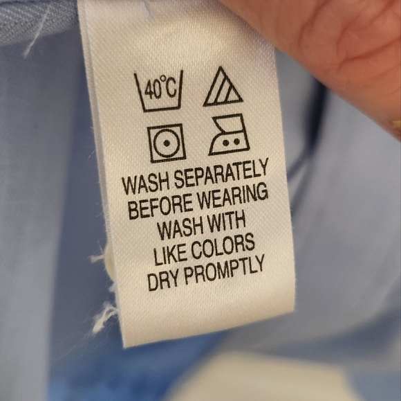 US Polo Assn. Men's Long Sleeve Button Down Shirt Size L Blue - Picture 7 of 9